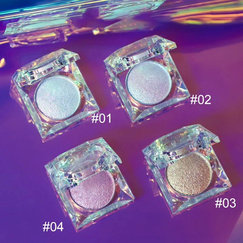 Custom Logo Loose Shimmer Body Single Highlight Glitter Pigments Vegan Makeup Clear Diamond Highlighter Palette