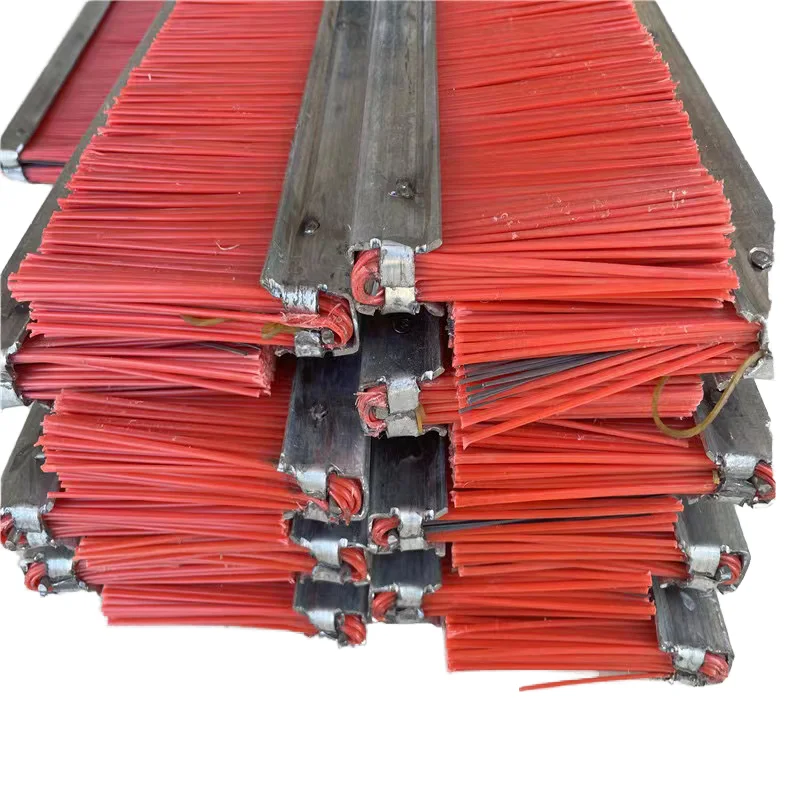 brick machine strip brush red nylon wire brush wire mix Customized