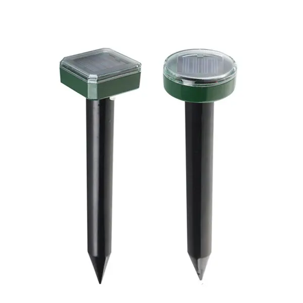 Amazon Hot Selling 2 Pack Solar Powered Mole Repellent Ultrasonic Mole Repeller