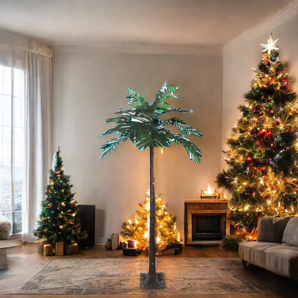 Hot sale 1.5 meter 1.8 meter Realistic Artificial Natural Looking LED Lighted Palm Tree Light