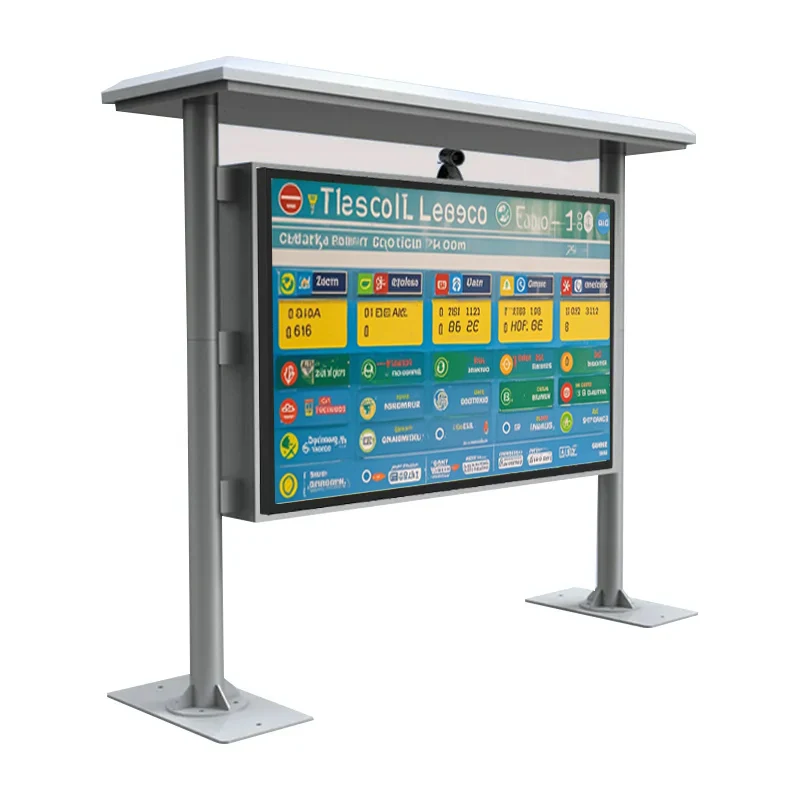 Bus Arrival Display 55 inch IPS Outdoor IP67 Waterproof LCD Panel 4000Nitts  Bus Information Kiosk LCD Display Digital Signage