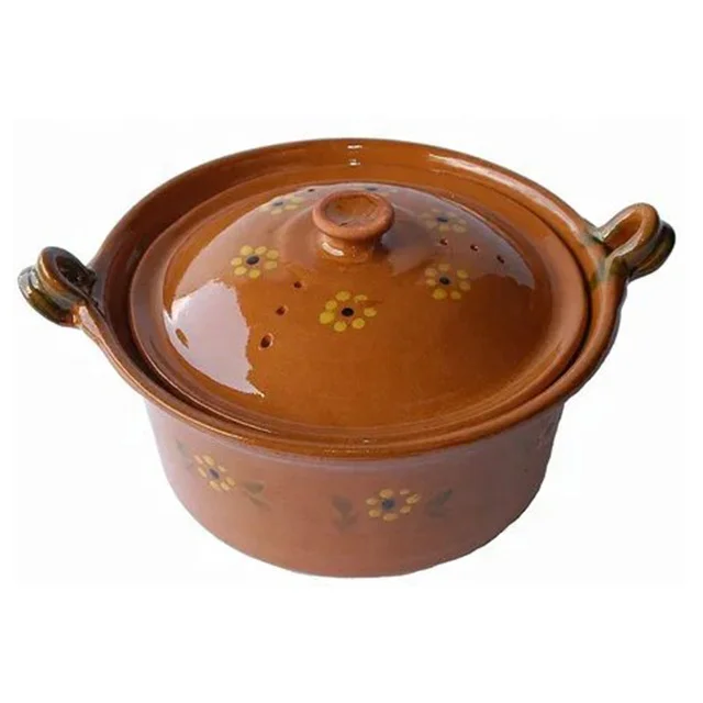 OEM Straight shape cooking pots and pans,Wholesale custom handmade kitchen ware clay pots large cooking pots