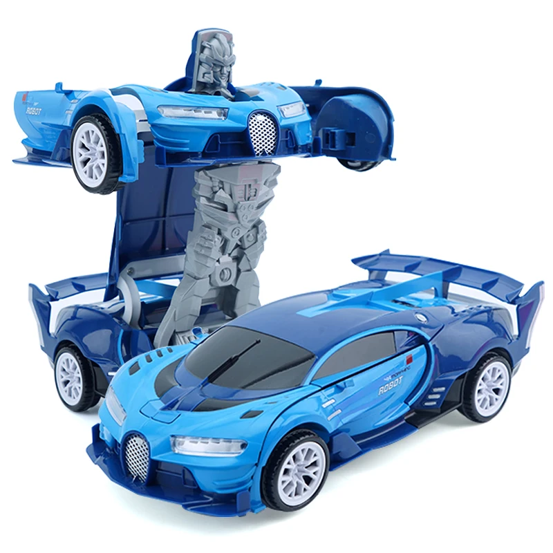 1-3 Children boy toy car model electric universal deformation robot automatic deformation sports car model