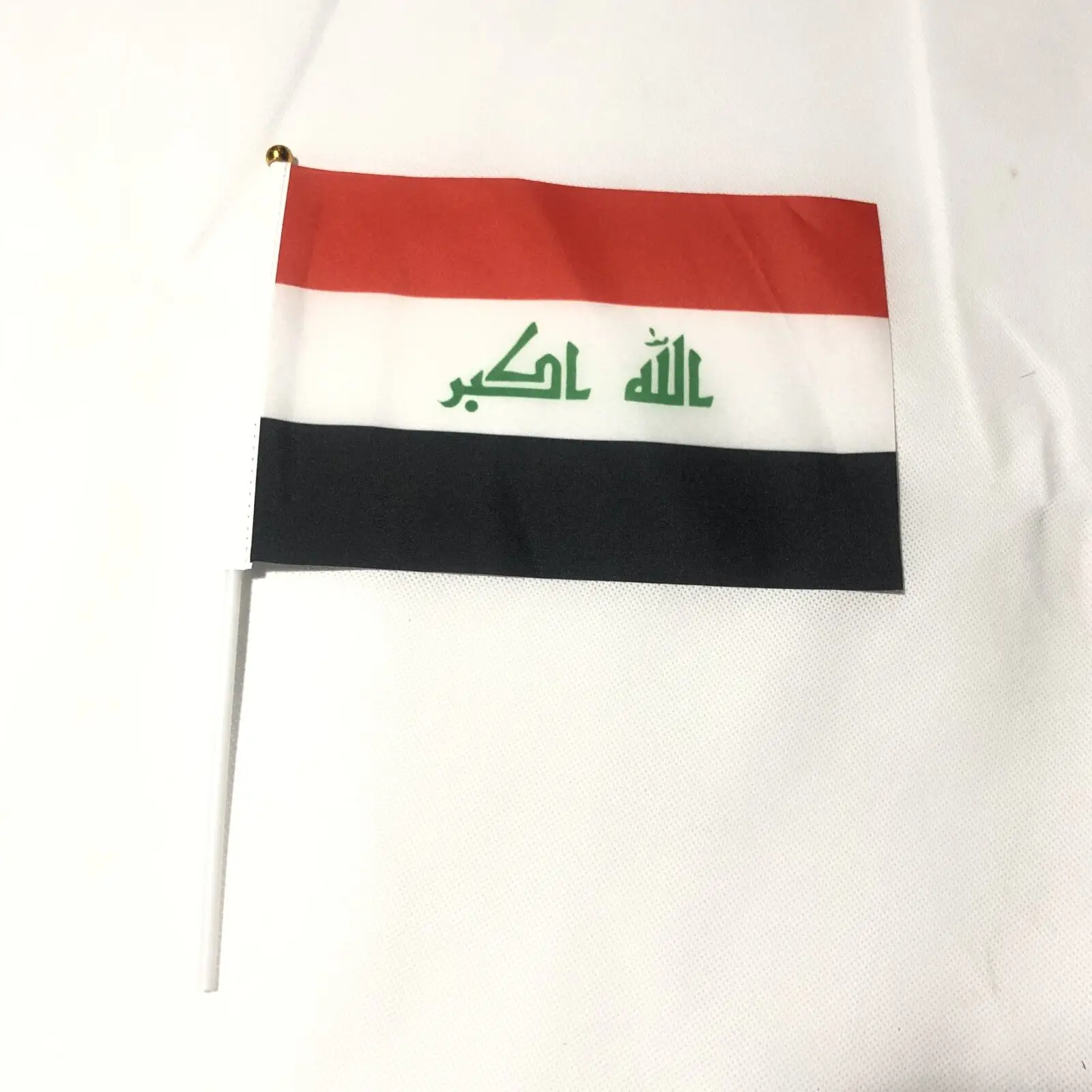 Iraq Mini Flag Hand Held Small Miniature Dominican Flags on Stick