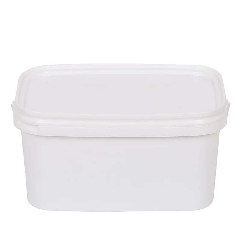 3 gallon clear plastic rectangular bucket with metal handle 3l