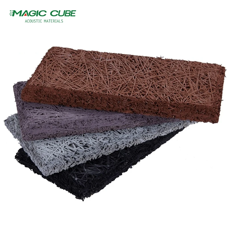 Colorful Interior Decorating Wood Wool Acoustics Panel / Soundproofing Materials
