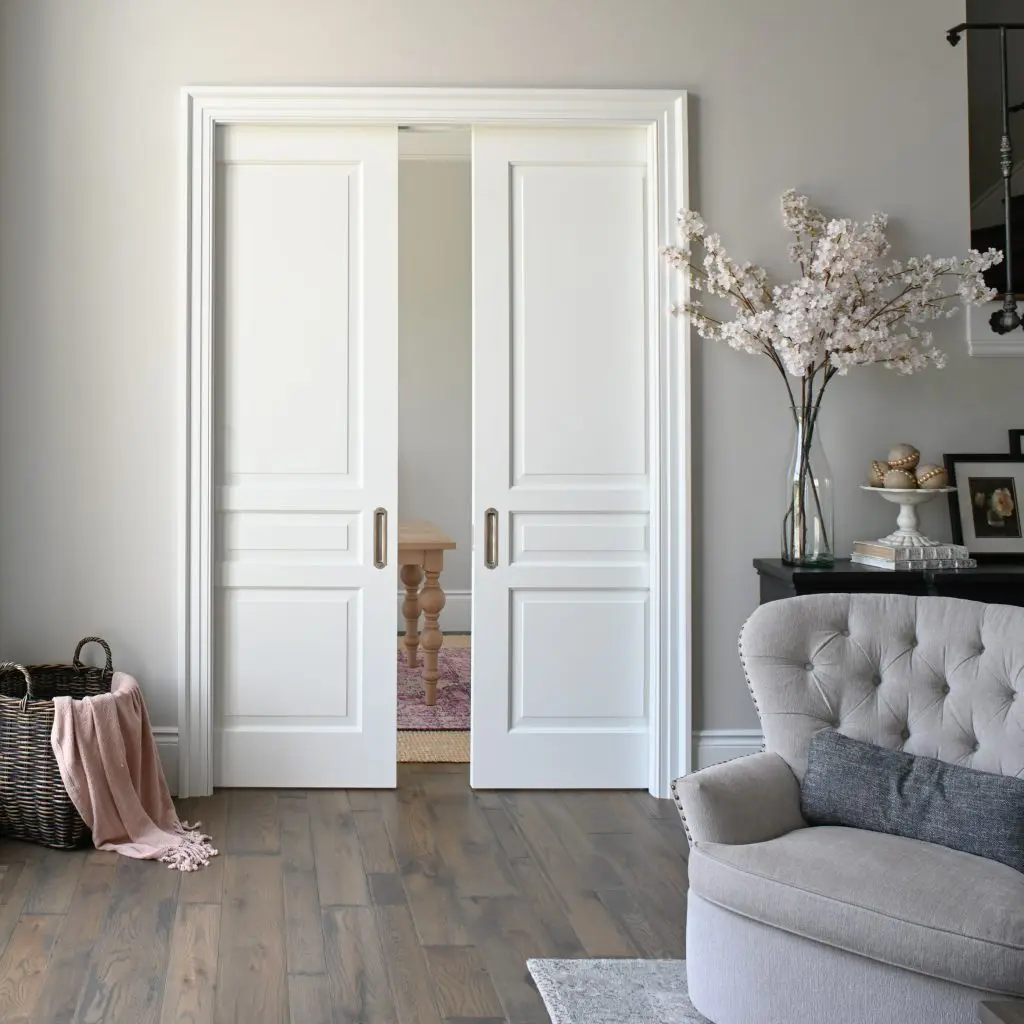 CBMmart Exterior And Interior Casement Doors  Smart  Lock Handle Lock  Security Door High Quality Painted  Wooden Door