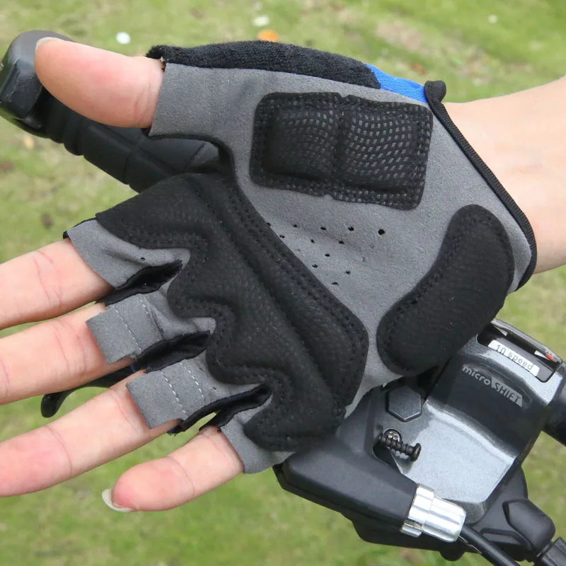 Low price  nylon Anti-skid damping custom logo half finger riding gloves manufacturer