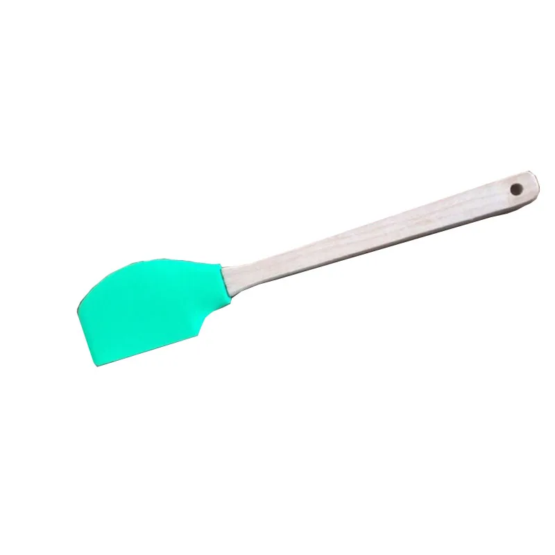 Popular Large Size Long Silicone Spatula With Wooden Handle Kitchen Baking Spatula