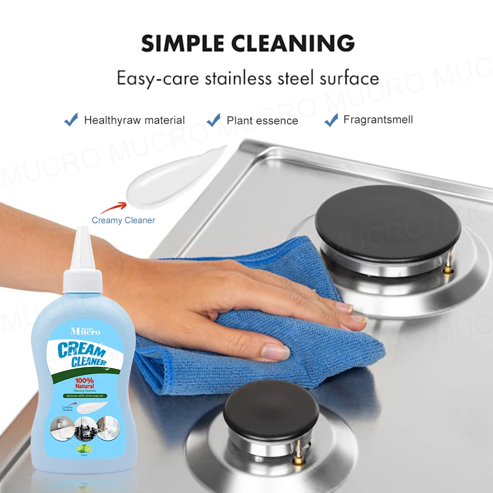 All Purpose Flash Strawberry Lemi Scent Cleaner Desgreser Powerful Stubborn Stains Oil Surface Multi Function Cream Cleaner