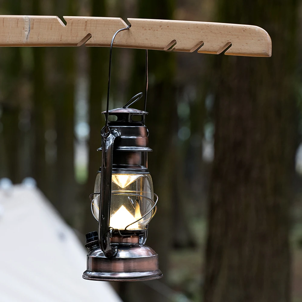 Portable Waterproof Kerosene Lamp SMD LED High Power 4*AA Battery Retro Camping Light