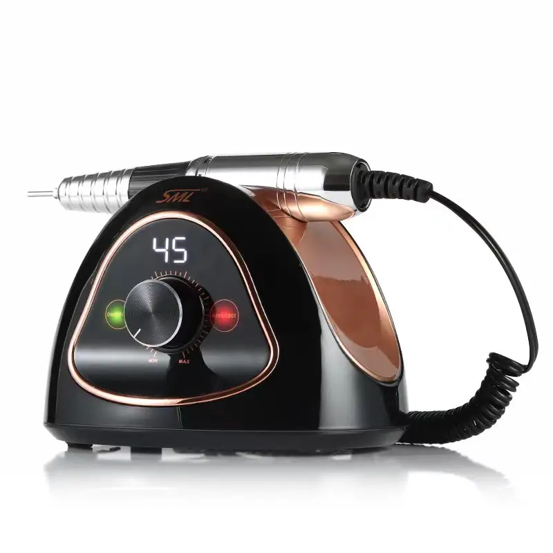 SML New  charging high quality russian portable rechargeable nail drill 45000 rpm professional e file nail drill machine