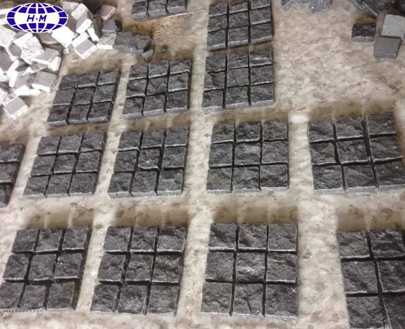 Nature Split or Flamed  Processing Chinese Black Granite Pavers for Drive Way