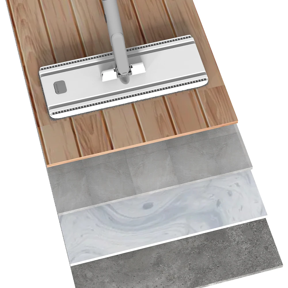 new design magic flat floor cleaner mop with stainless steel squeeze bucket