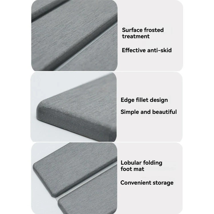 High Quality Diatomite Foldable Microfiber Carpet Food-Grade ABSORBENT Stone Bathroom Mat for Dogs and Home