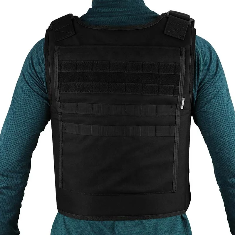 KMS Ready Wholesale Outdoor Security Hunting Protective Adjustable Size Black Chaleco Tactico Body Vest Tactical Plate Carrier