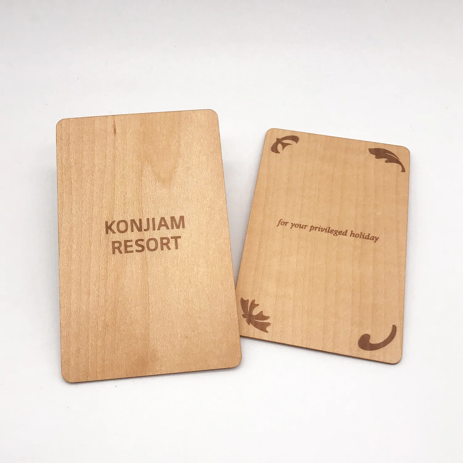LOGO Engraving Wood RFID card with F08 chip