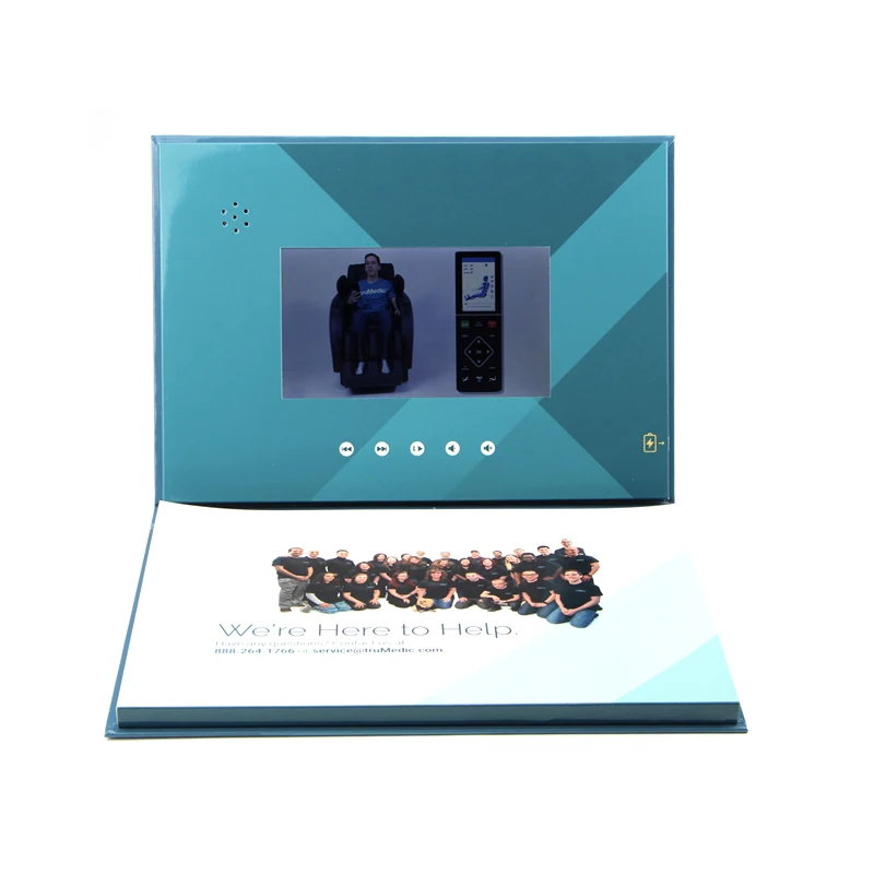 Custom Luxury Jewelry LCD Display Brochure Video Presentation Box packaging box