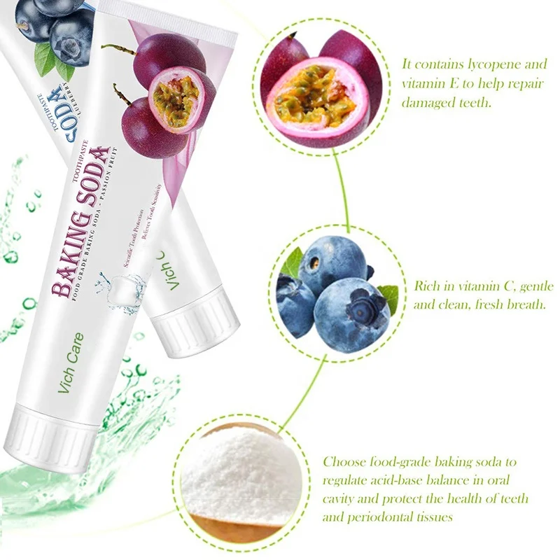 Baking soda vegan bad breath tooth paste pasta de diente private label toothpaste manufacturer