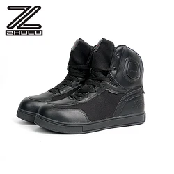 Wholesale Leather Racing Motorcycle Boots Street Waterproof Breathable Motorcycle Riding Boots