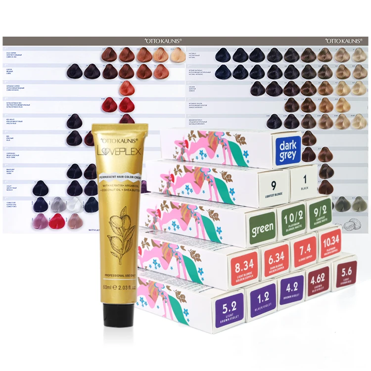 Professional Salon Non Allergic Natural Private Label Bulk Brands Permanent Dye Hair Color Cream