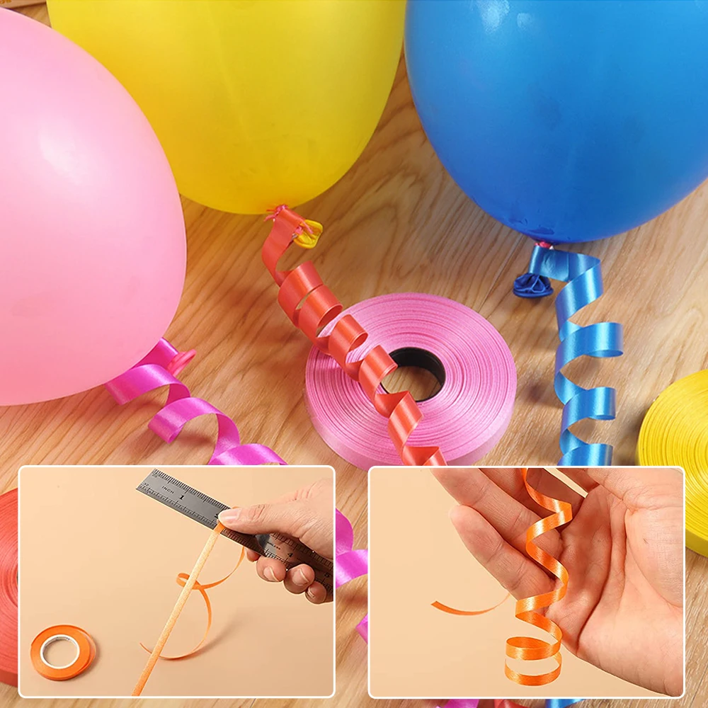 Wholesale High Quality Curling Ribbon 10m Multicolor Rose Gold PP Ribbon Party Decoration