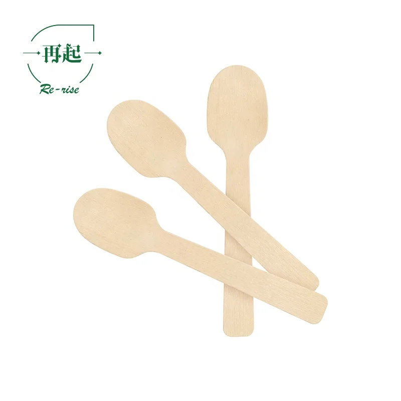 
Eco Disposable Birch Wood Wooden Spoons for Sugar, Honey, Chocolate 