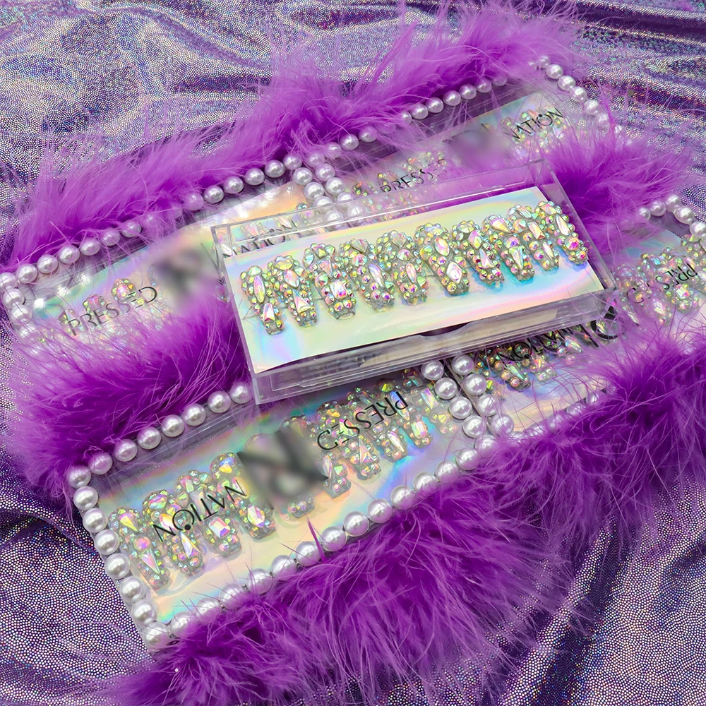 Пользовательский шикарный пресс для ногтей 2021, упаковочная коробка, пресс для ногтей, акриловый пресс для ногтей