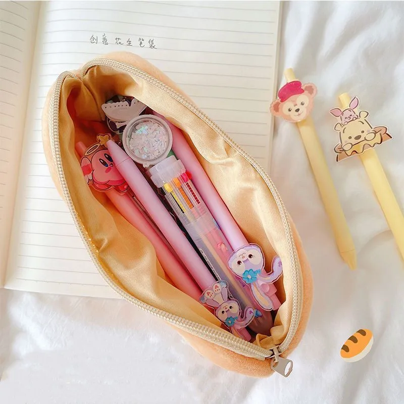 Stationery Student Personality Creative Cartoon Cute Peanut Plush Funny Pencil Case