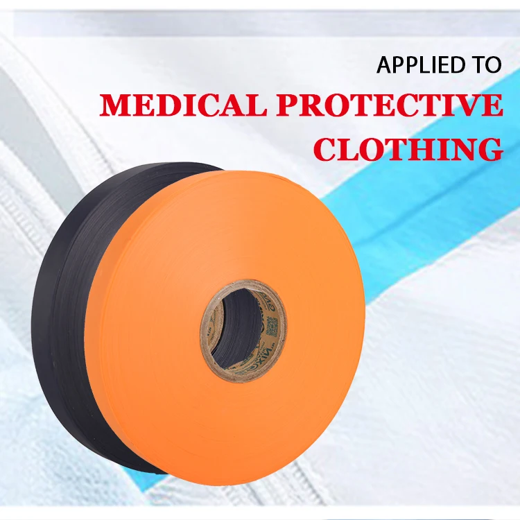 Waterproof Heat Seam Sealing Tape For Medical Disposable Isolation Clothing Seam Sealing Pe  Tape