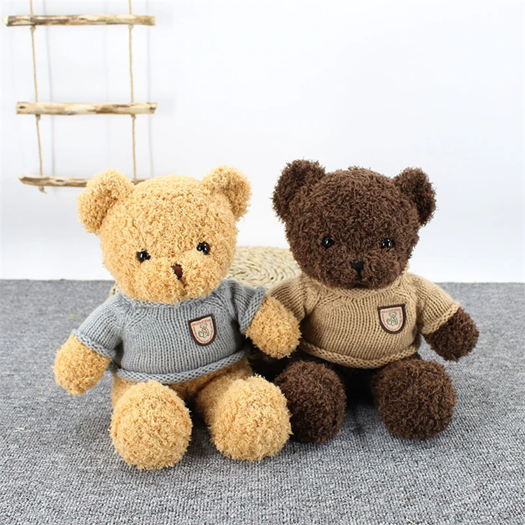 New plush toy sweater teddy bear doll for Christmas gift