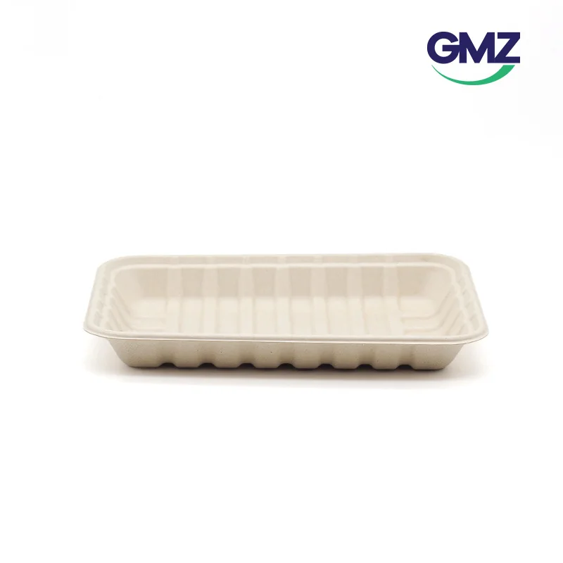 100% compostable bagasse plates paper packaging box supplier customized eco friendly cutlery