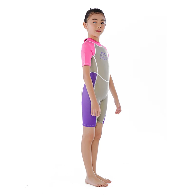 Modern High Standard Durable Style Neoprene Kids Full Wetsuit Children Back Zip For Swimming Diving