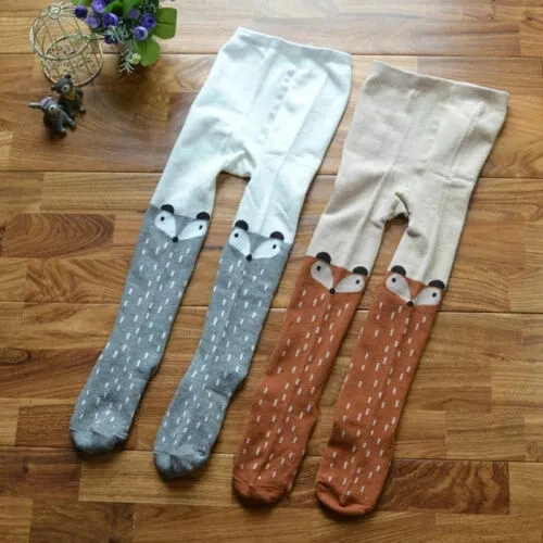 Cartoon Cute Baby Kids Toddlers Girls Knee High Socks Tights Leg Warmer Stockings Fox Animal Cotton Long Socks Fashion