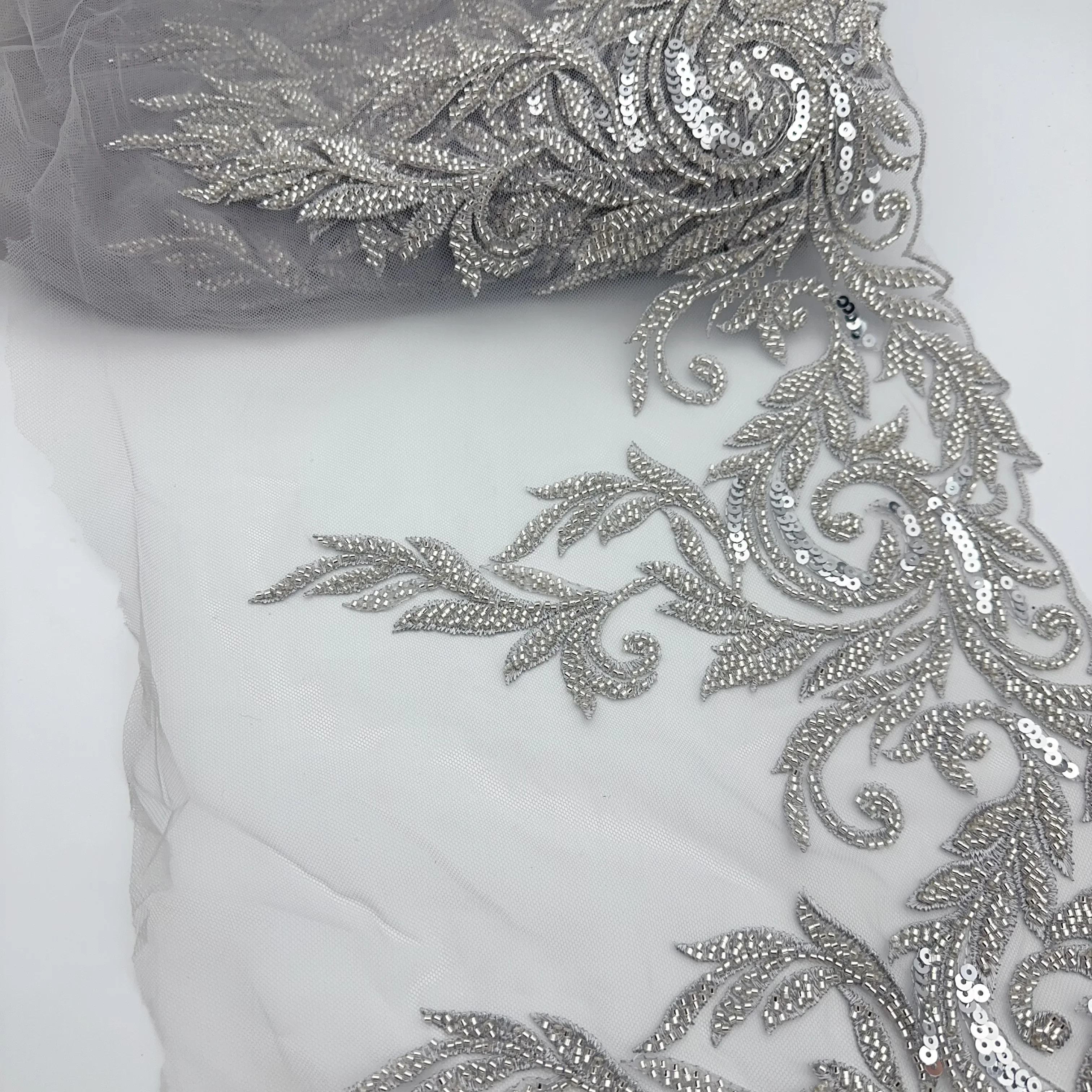 gold silver black DIY clothing sewing beautiful braided sequined pearl beaded metallic lace trims for clothes