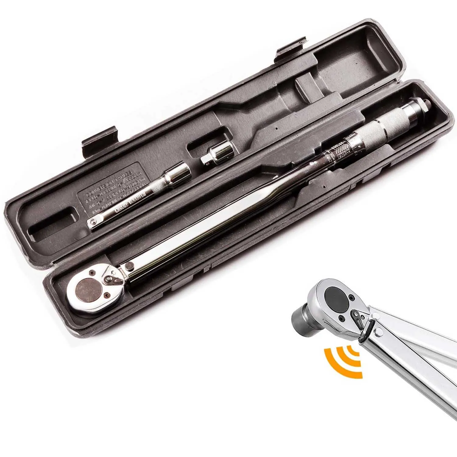 SUGETOOLS 1/2 Inch Drive 30~154 ft.-lb., 42~210 N/m CR-V Ratchet Click Torque Wrench Set
