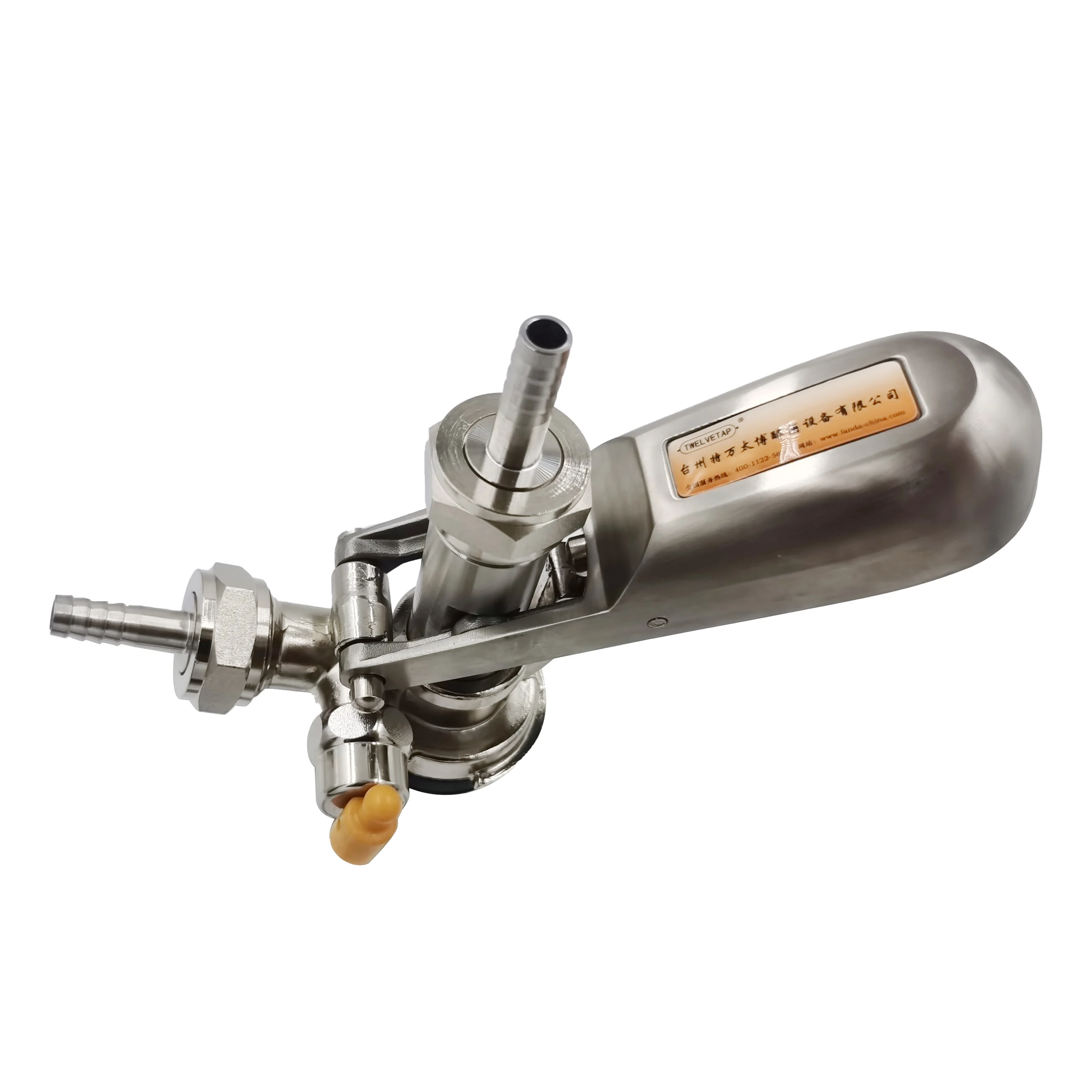 
TWELVETAP D-Type Keg Coupler Dispenser- Beer Tap for Keg with Safety Pressure Relief Valve Home brewing Club Bar Beer Coupler 