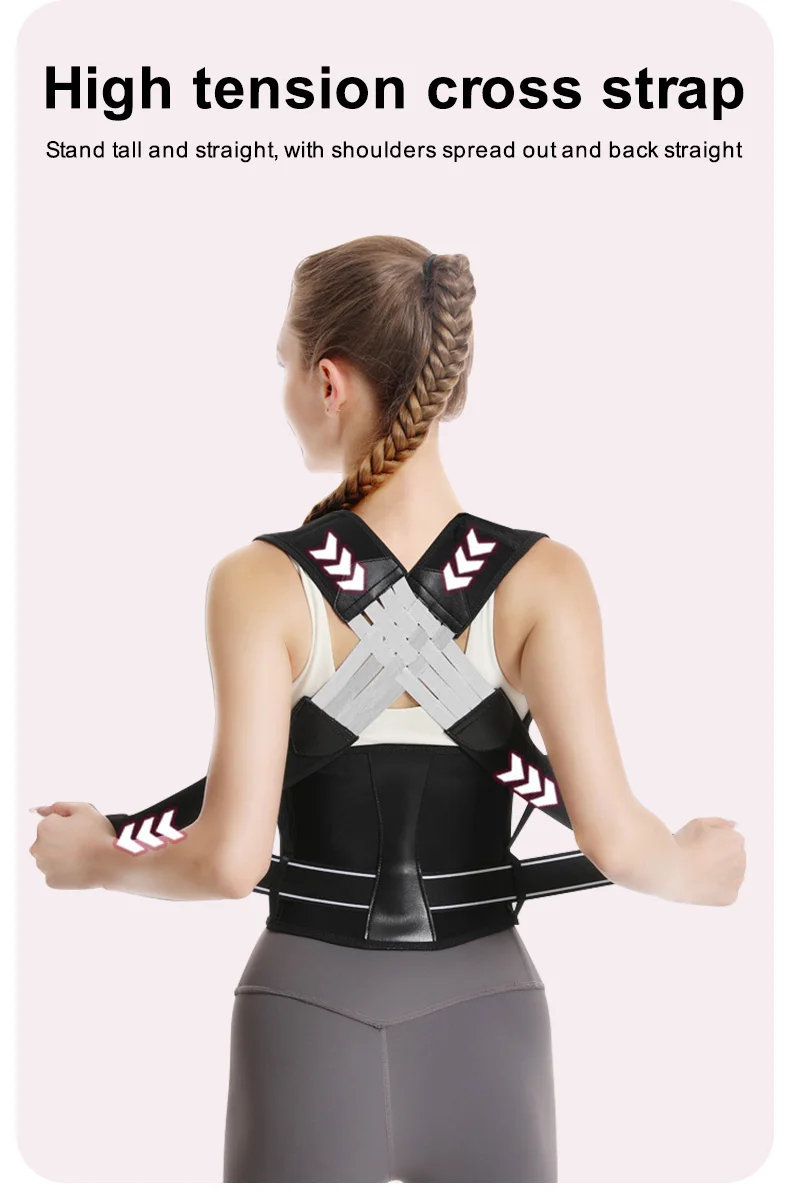 Adjustable Professional Gym Lumbar Back Posture Straightener Support Belt For Office