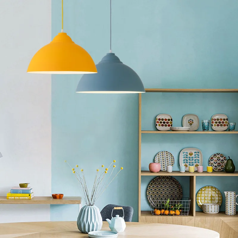 Hotel Chandeliers Pendant Lights Style Colorful Macaron Metal Modern Living Room Contemporary Lighting and Circuitry Design Iron