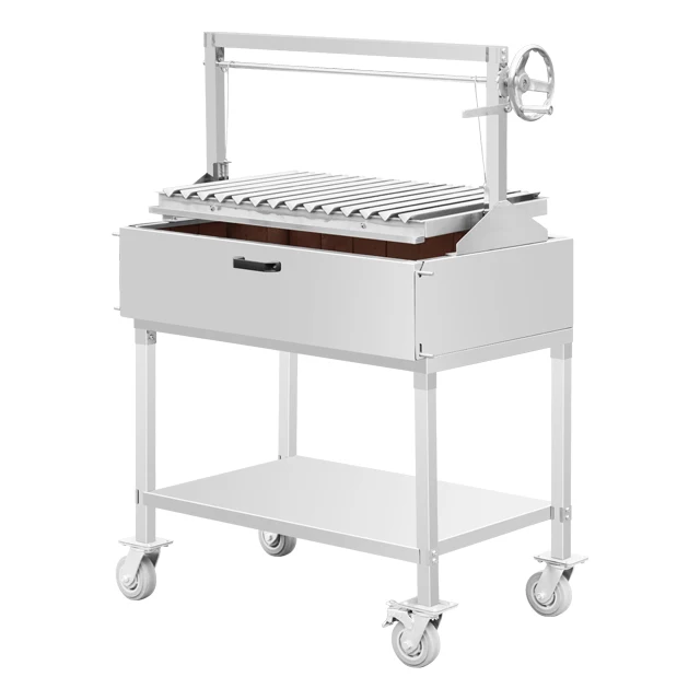 Camping Outdoor Charcoal Kitchen Barbecue Bbq Grills Double-station Lager Area Rotisseri Santa Maria Grill