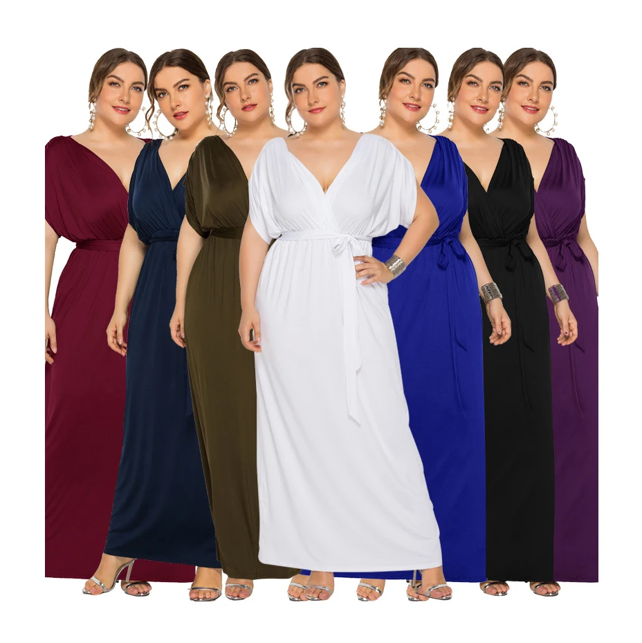 Hot Sales Patterns Long White African Fat Party Gowns For Women Evening Dress