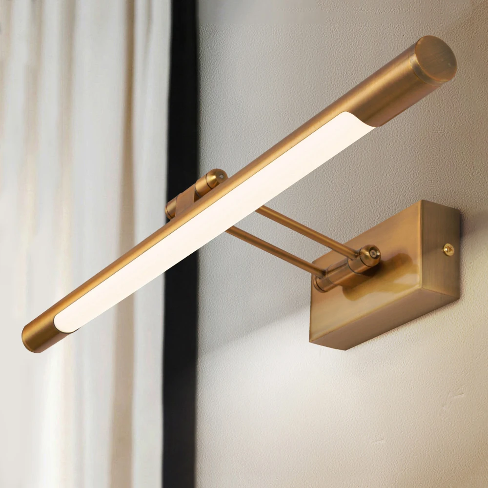 Manto Antique Brass Modern Home Luminaires Design 12W LED Wall Lamp Indoor Picture Light for Hotel Waterproof Bathroom Lighting