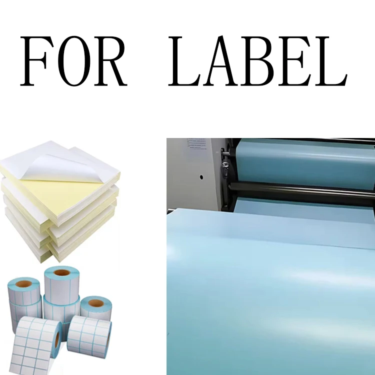 Custom PE Silicone Release Paper Jumbo Roll Packaging Sticker Labels Kraft Paper Tape Raw Material 80gms Coated Release Papers