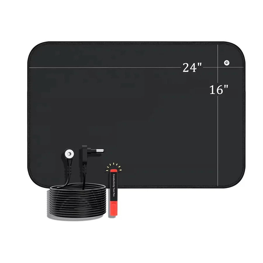 16 дюймов x 24 дюймов Настольный коврик с тестером заземления