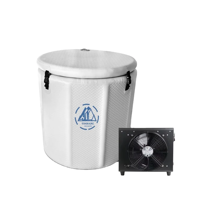 TOSHARE Customizable Inflatable Barrel Ice Bath Tub Non-Inflatable Cold Plunging Spa Unique Ice Bucket Design