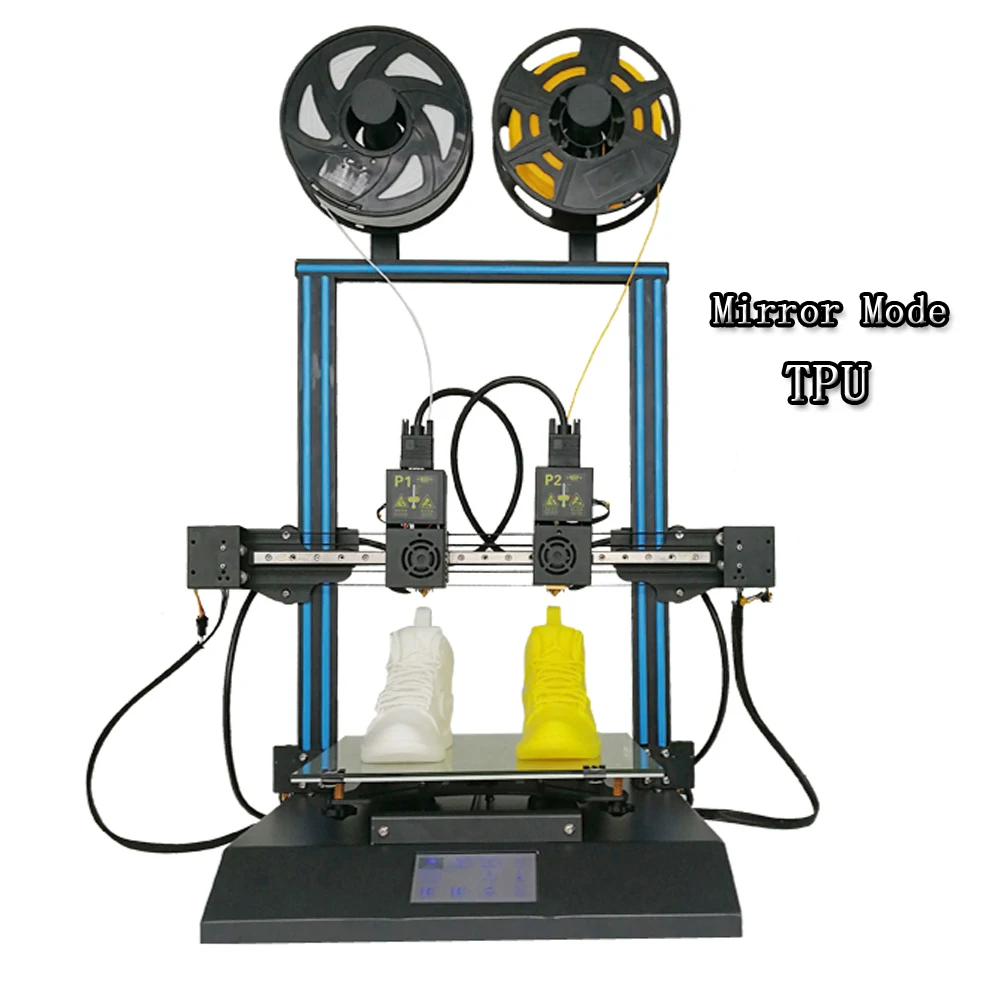 Оптовая продажа, портативная большая быстрая печать по дереву, бетону, китайский комплект, цена, промышленная двойная форсунка, двойной экструдер, 3D-принтер