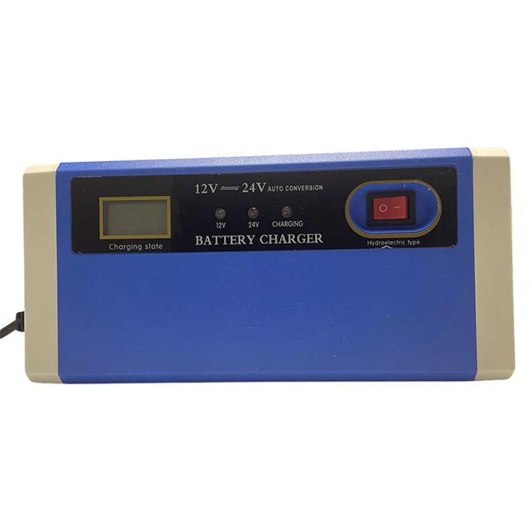 Portable Car Charger Power Bank  12V 24V 5A 10A Digital Lead Acid Battery Charger Auto Car Motorcycles Charger