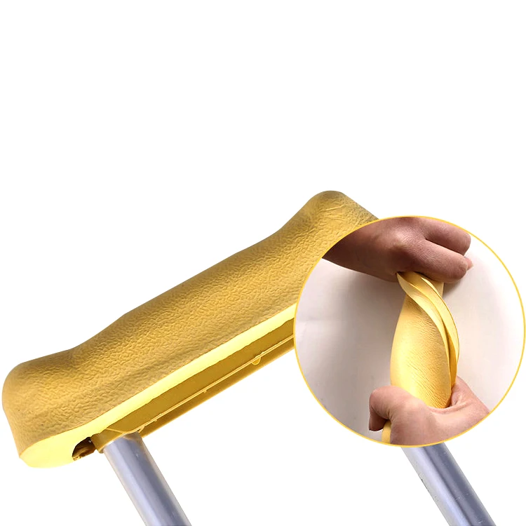 Medical aluminum alloy adjustable underarm crutch axillary crutches aluminum