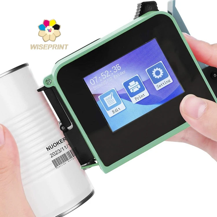 WISEPRINT Mini Thermal TIJ Half Inch Expiry Date Printing Carton Egg Coding Machine Online Portable Handheld Inkjet Printer