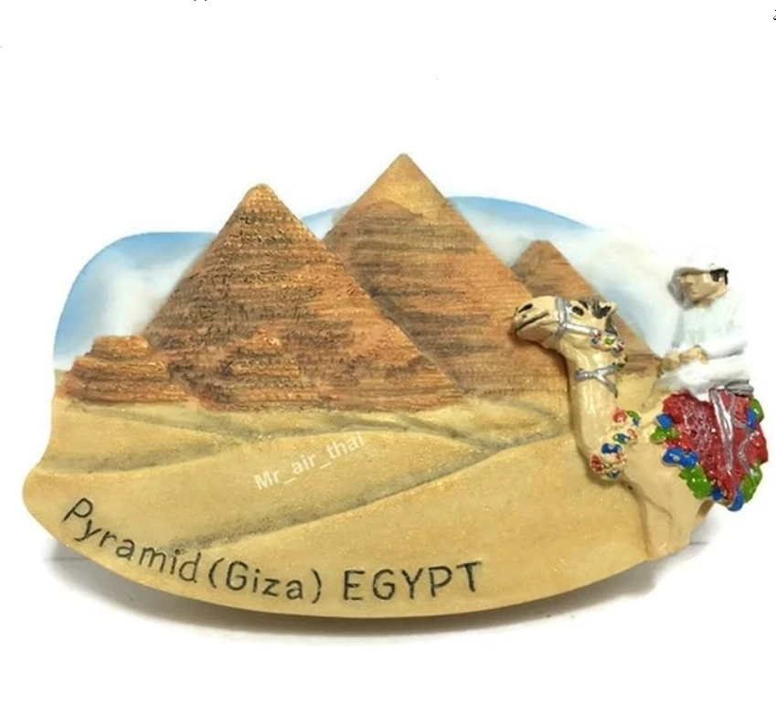 Смола 3D магнит на холодильник египетская пирамида Giza Cairo туристические сувениры из смолы ручная работа